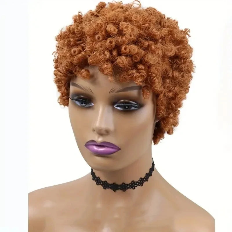 Pixie Cut Wig Human Hair Short Human Hair Wigs for Back Women Short Cut Machine Made