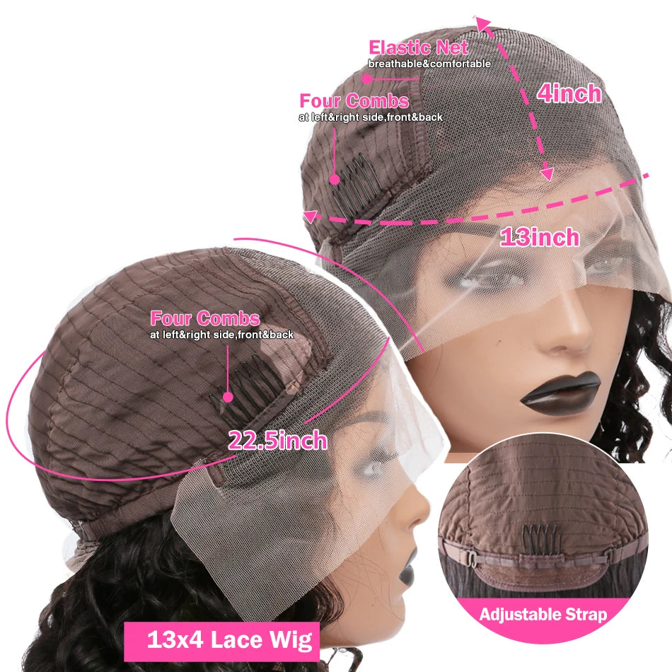 Kinky Curly Bob Wig Lace Front Human Hair Wigs For Women HD Transparent Full Lace Frontal Wig Glueless Wig Cheap Remy Human Hair