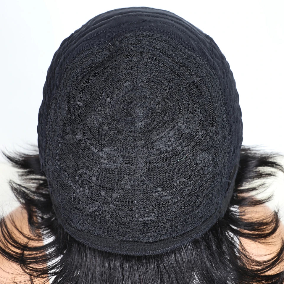 Short Pixie Cut 100% Human Hair Wigs For Women Brazilian Remy Hair Natural Dark Full Machine Made Daily Colored Bob Wig
