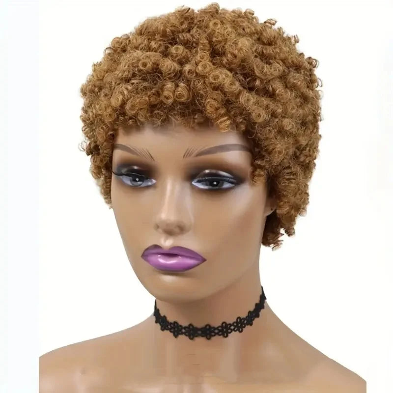 Pixie Cut Wig Human Hair Short Human Hair Wigs for Back Women Short Cut Machine Made
