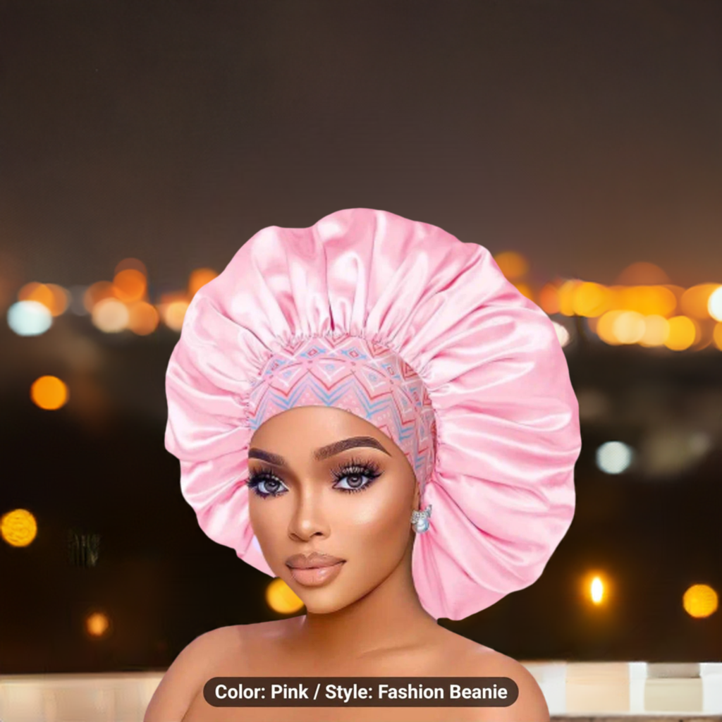 BABY PINK Large satin bonnet Haircare Comfort