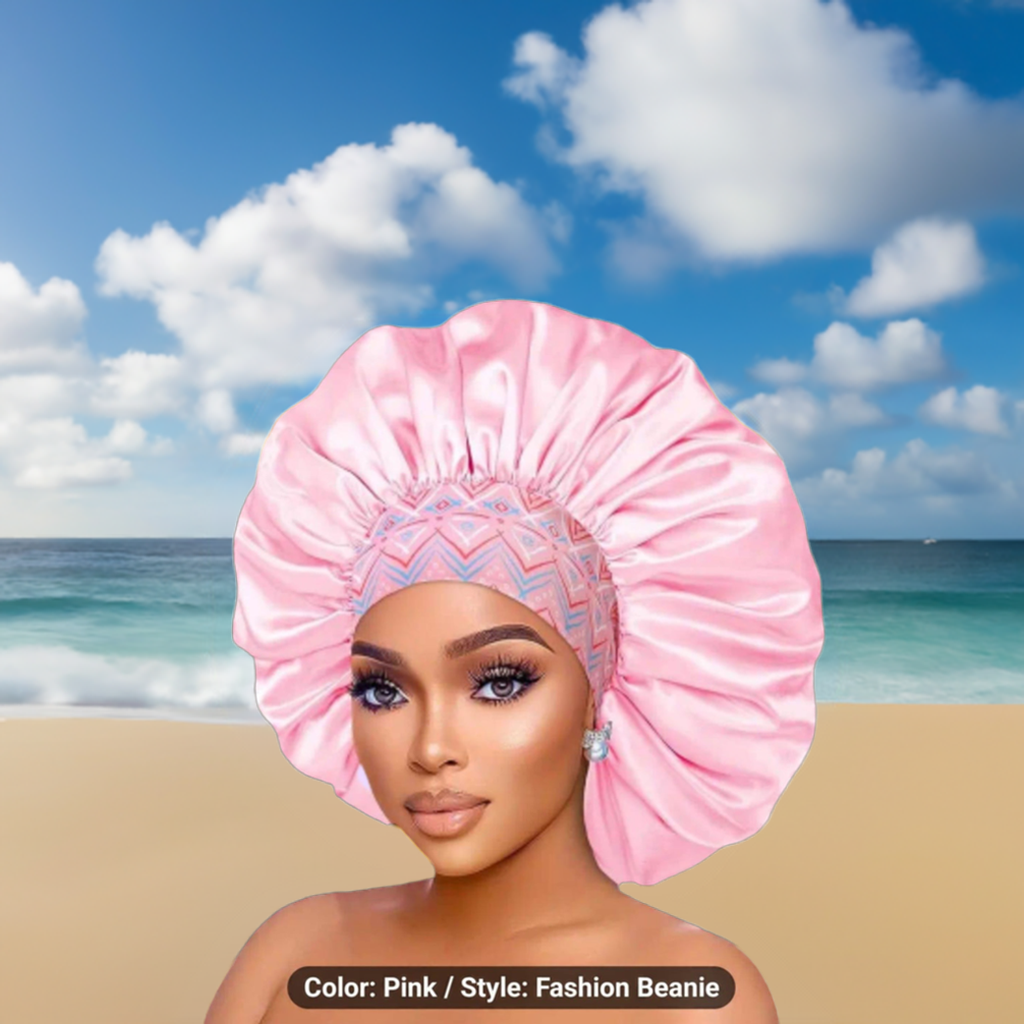 BABY PINK Large satin bonnet  Haircare Comfort