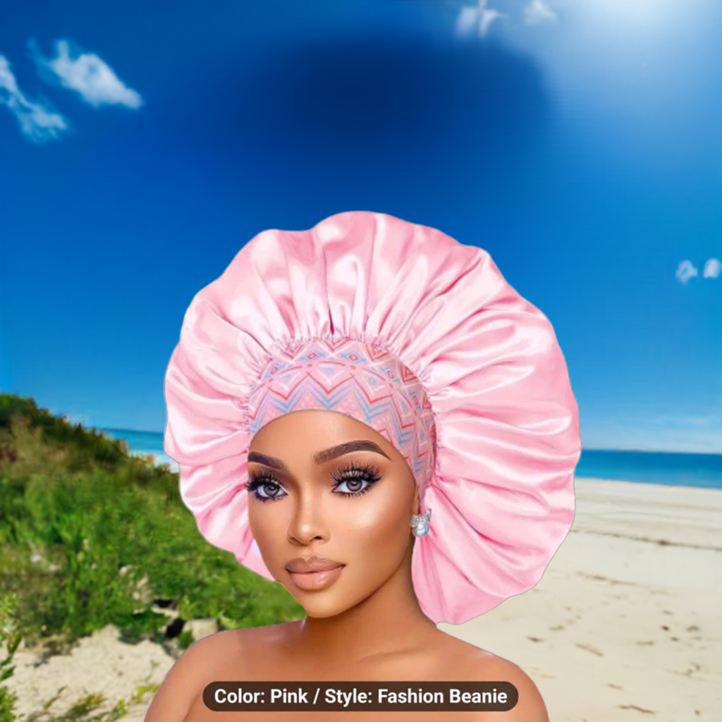 BABY PINK Large satin bonnet  Haircare Comfort