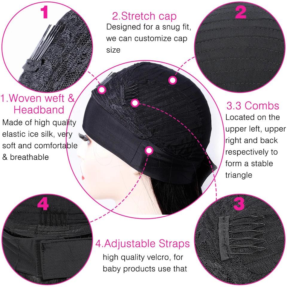 Headband Wig Human Hair Kinky Curly. No Glue Full Machine Made Brazilian Remy Human Hair Wigs For Women 180% Density