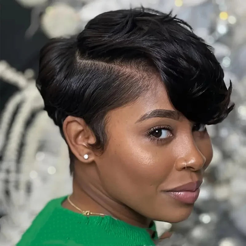Short Pixie Cut Wigs Human Hair 13x4x1 Side Part Bob Lace Front Human Hair Wigs for Women Hair Remy T Part Lace Wigs
