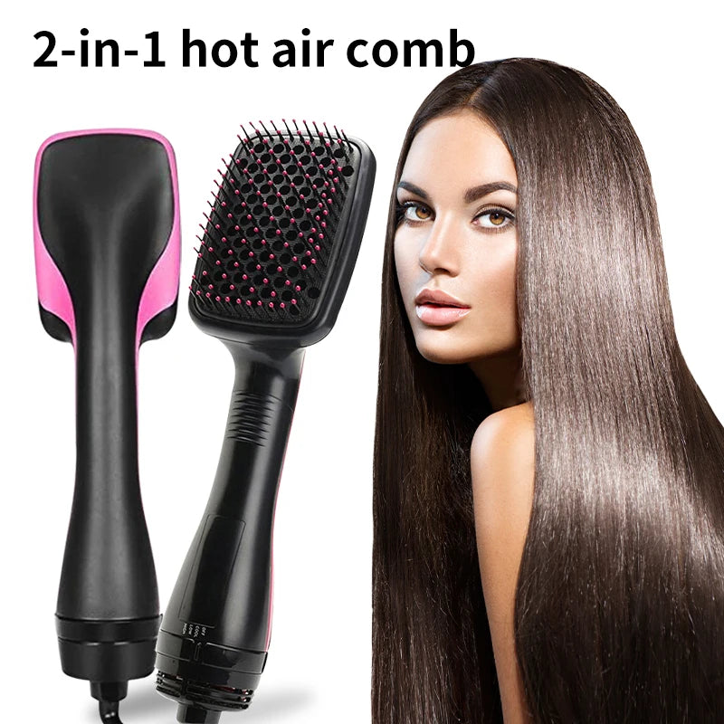 Hot Selling 2-In-1 Negative Ion Hot Air Comb Portable Integrated Negative Ion Hot Air Comb Household Hair Styling Tool