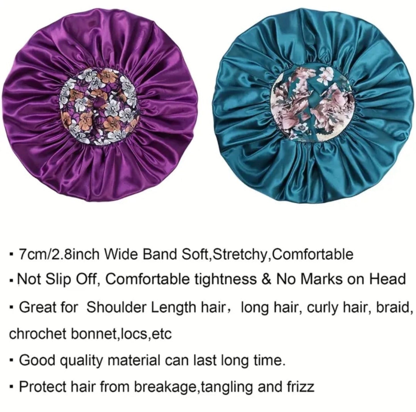 BURGUNDY Large satin bonnet  Haircare Comfort