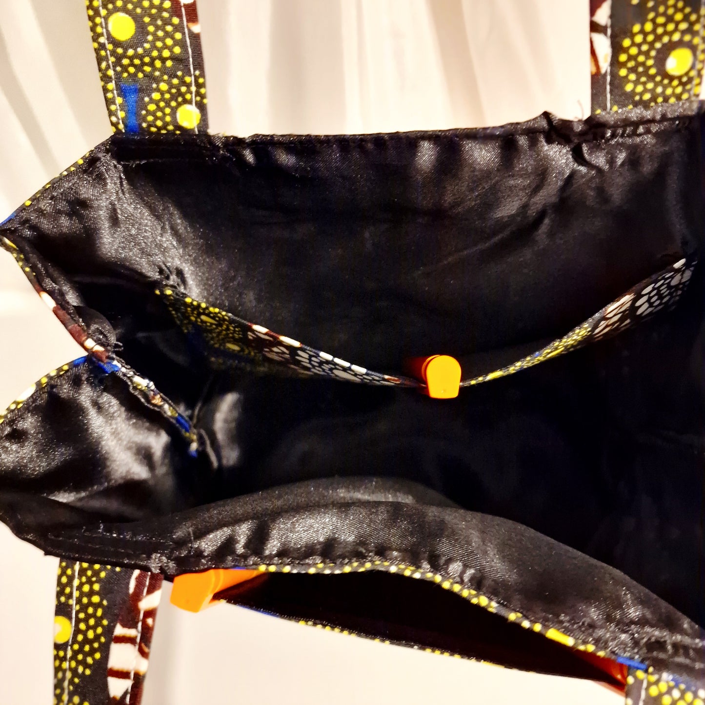 handmade tote bag, African print tote, fabric shopping bag